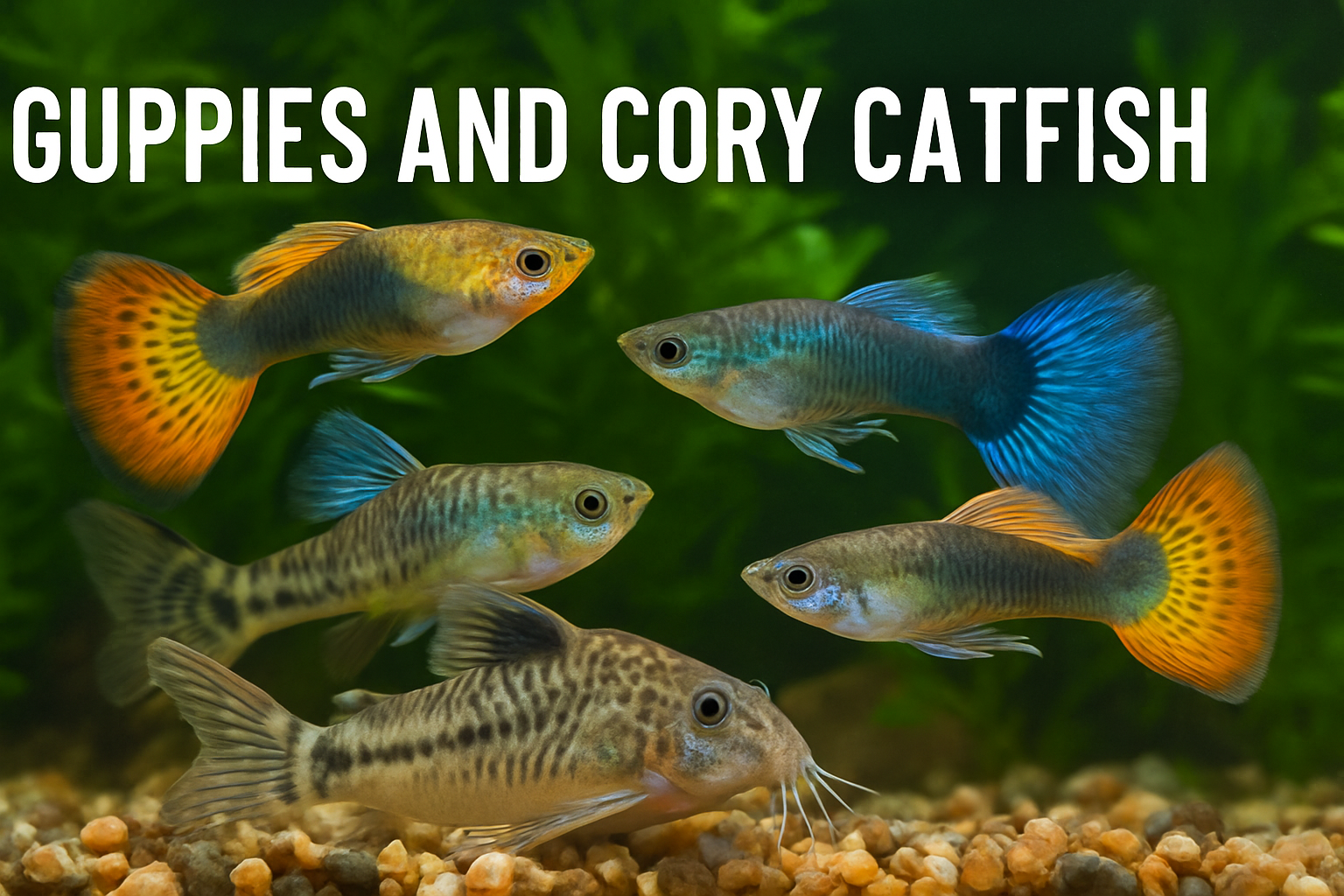 Guppies And Cory Catfish