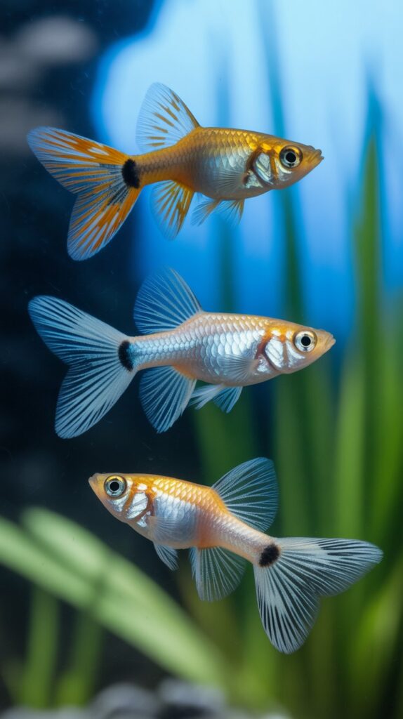 Guppies And Cory Catfish