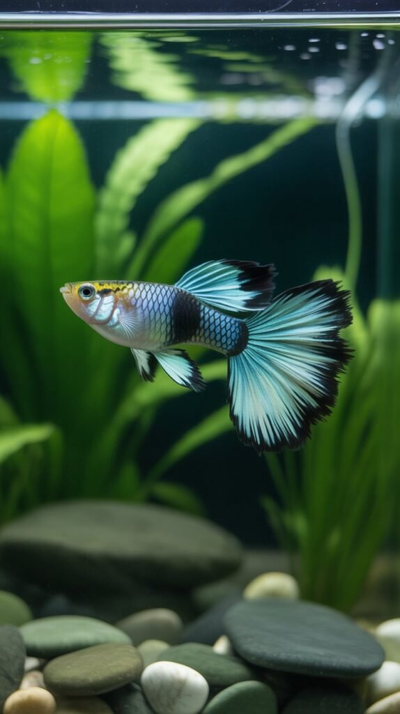 Platinum Tiger Guppy