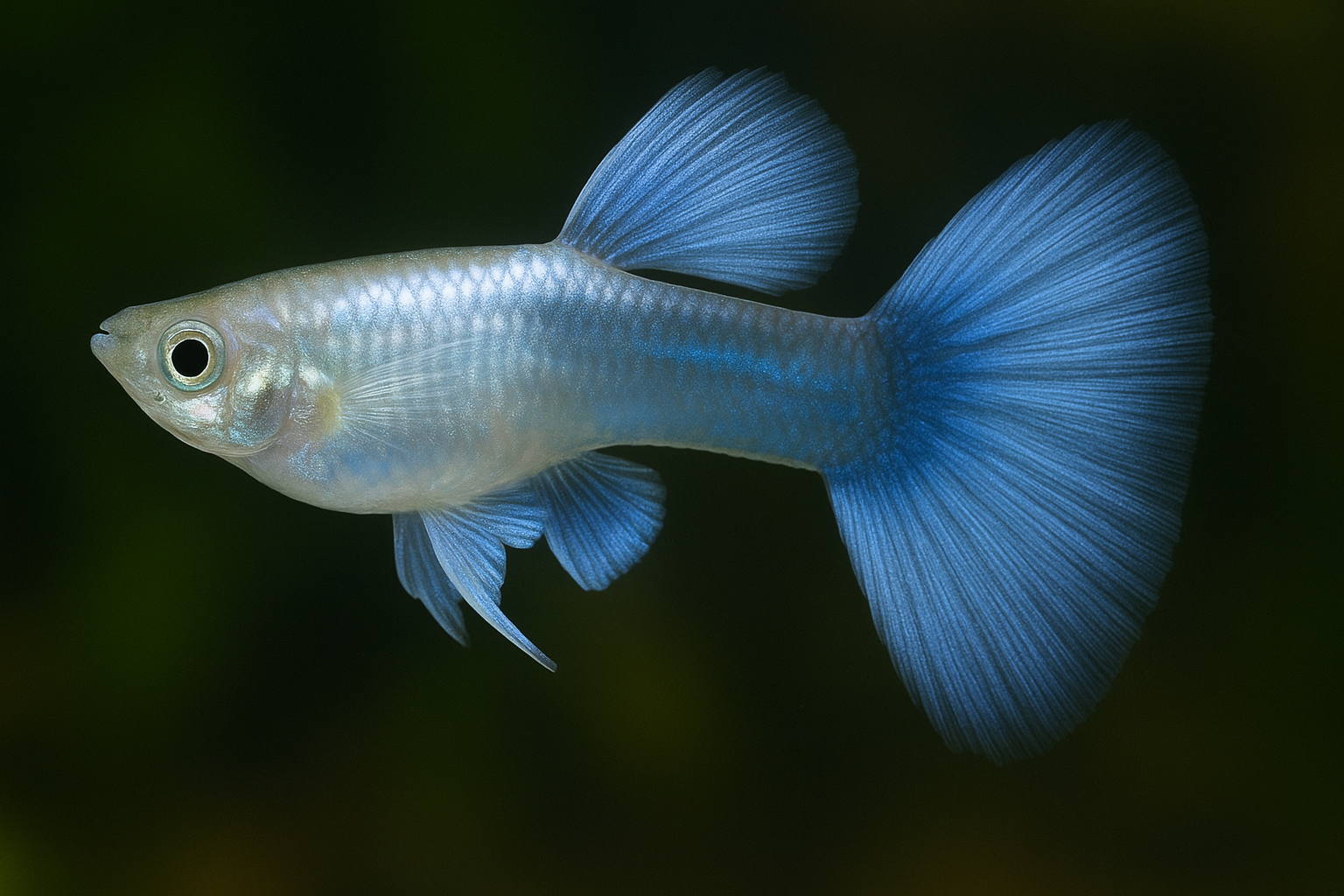create images of Platinum Blue Guppy, create real image and create backgrund etc must different to each other, create for pinterest
