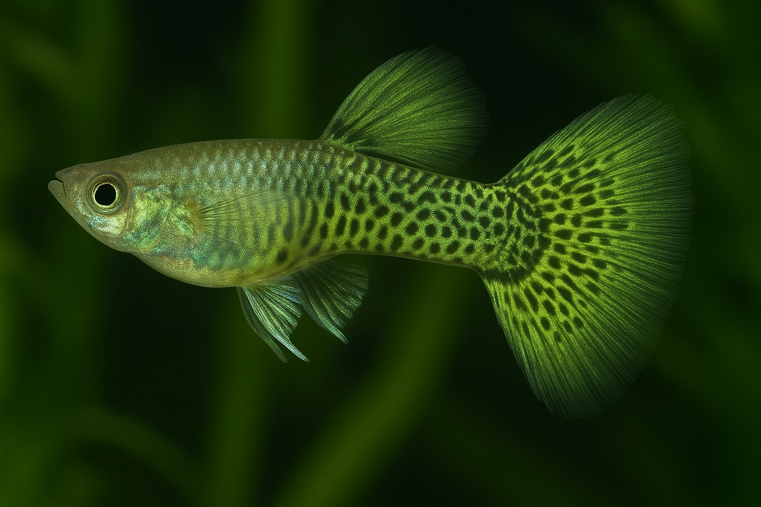 Green Snakeskin Guppy