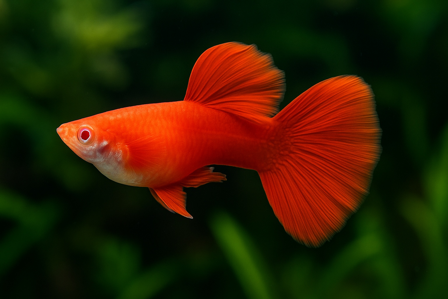 Red Albino Guppy