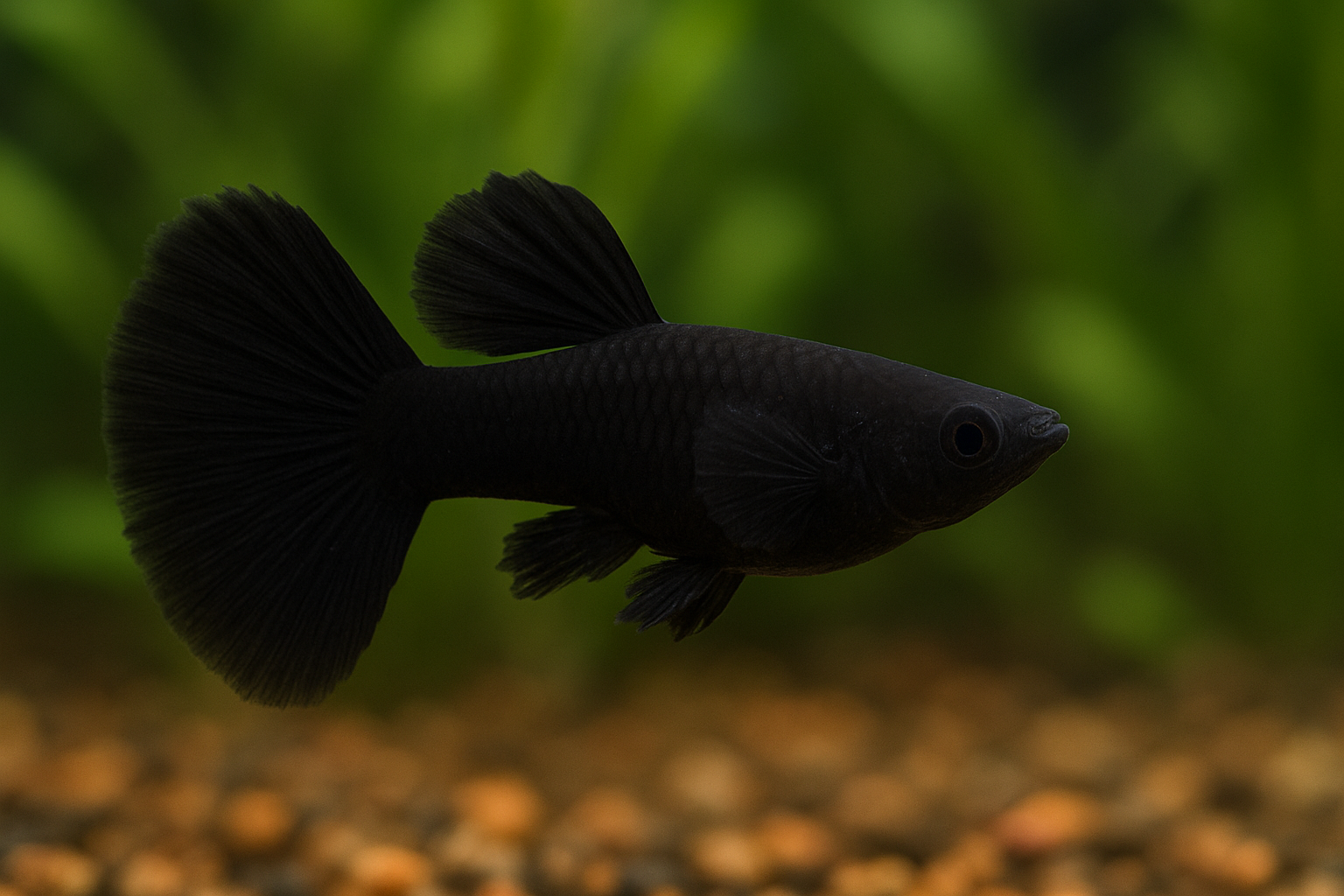 Full Black Guppy
