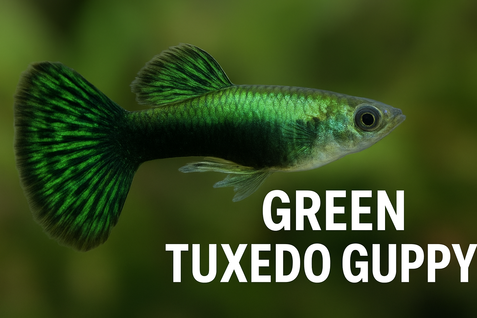 Green Tuxedo Guppy