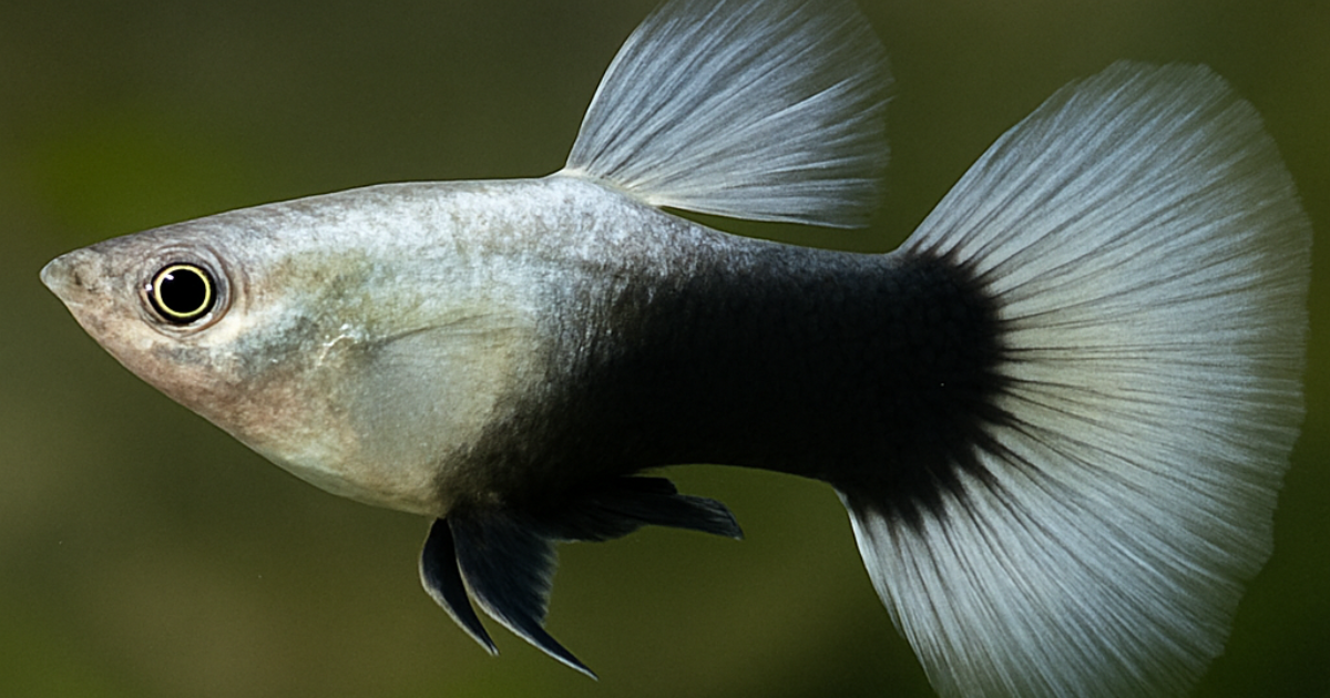 Platinum Tuxedo Guppy