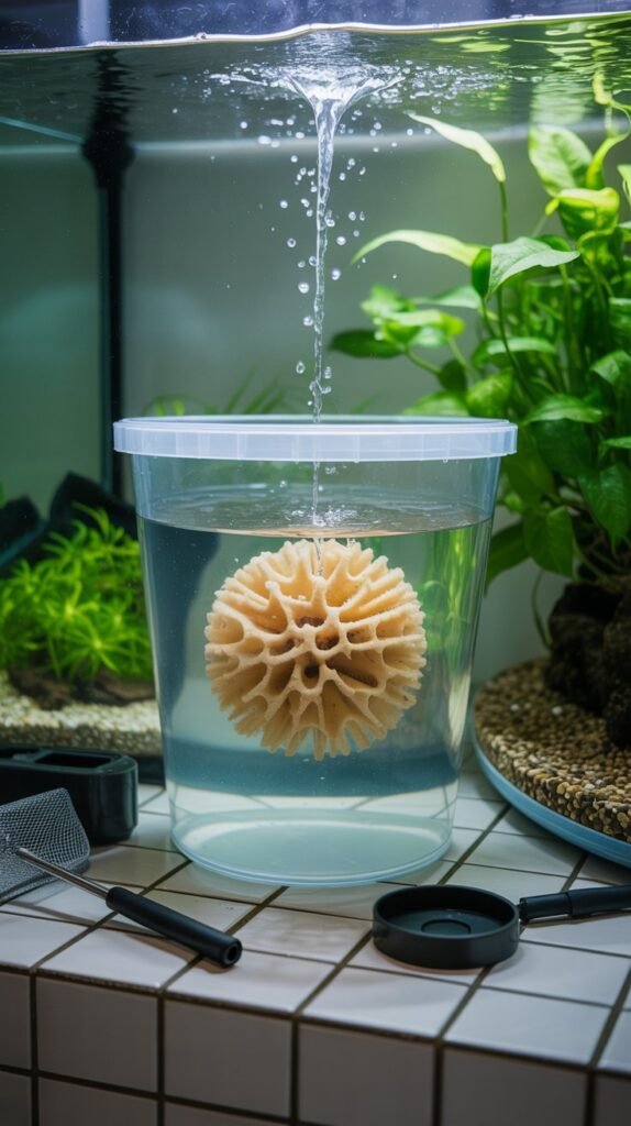 Aquarium Sponge Filter Cleaning