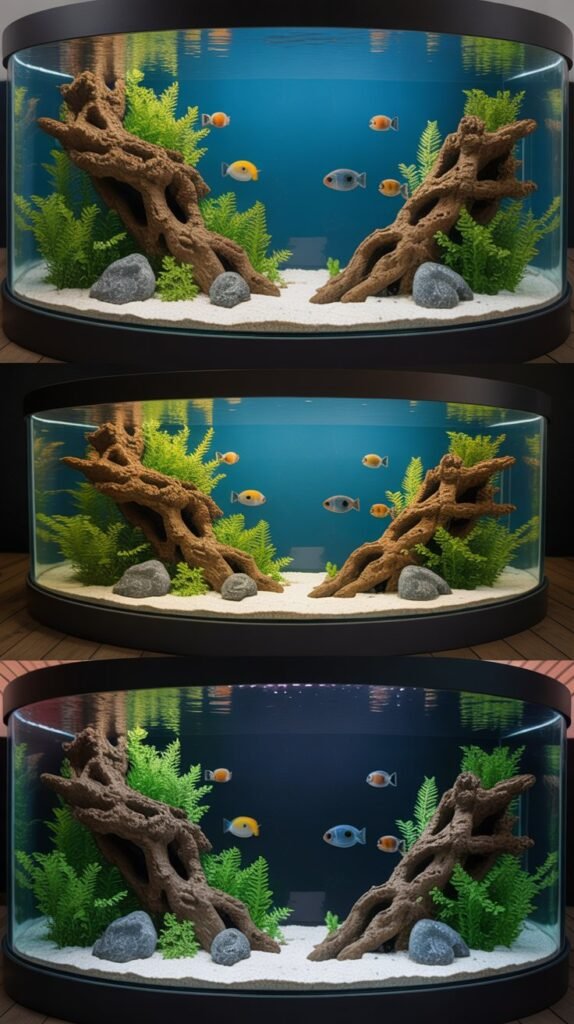 curved glass aquarium