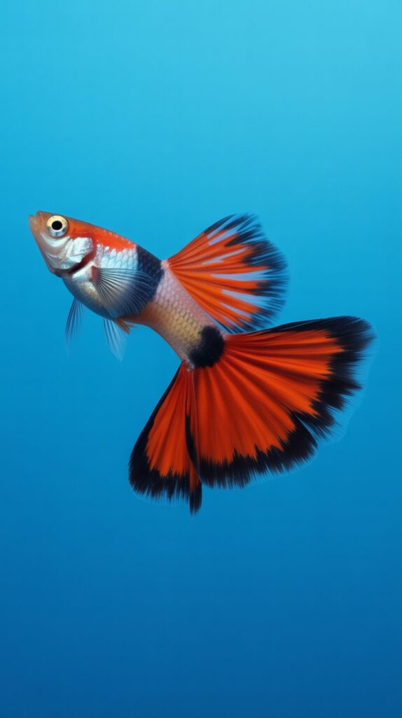 Red Lyretail Guppy