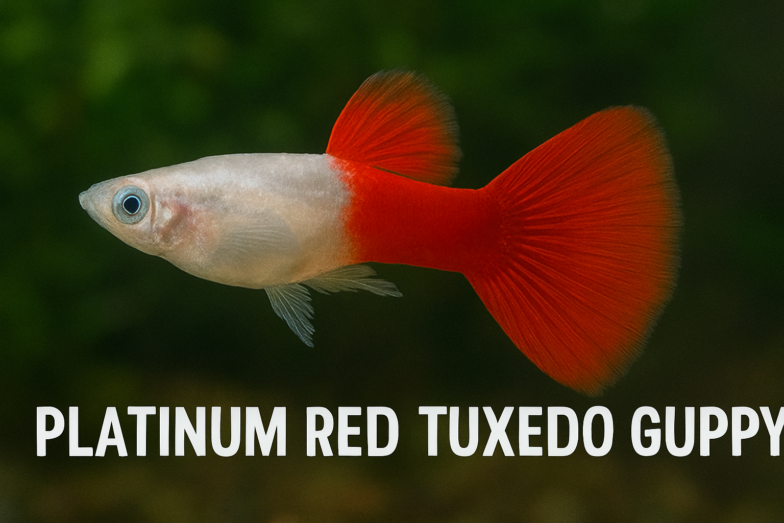 Platinum Red Tuxedo Guppy