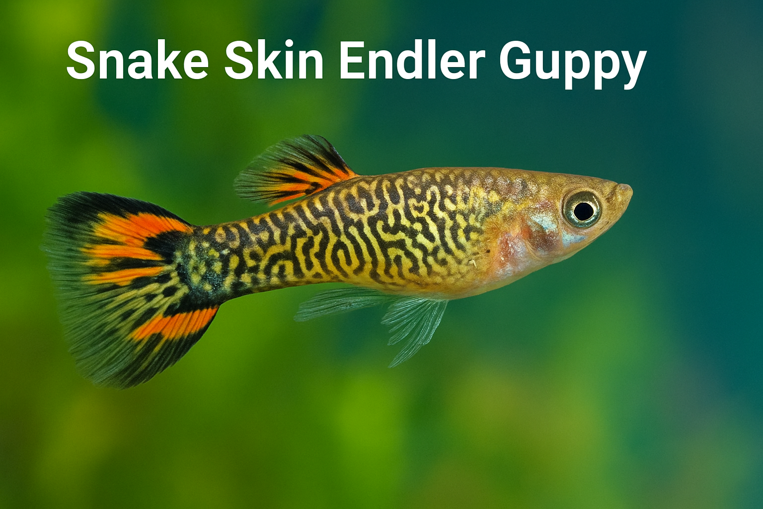 Snakeskin Endler Guppy