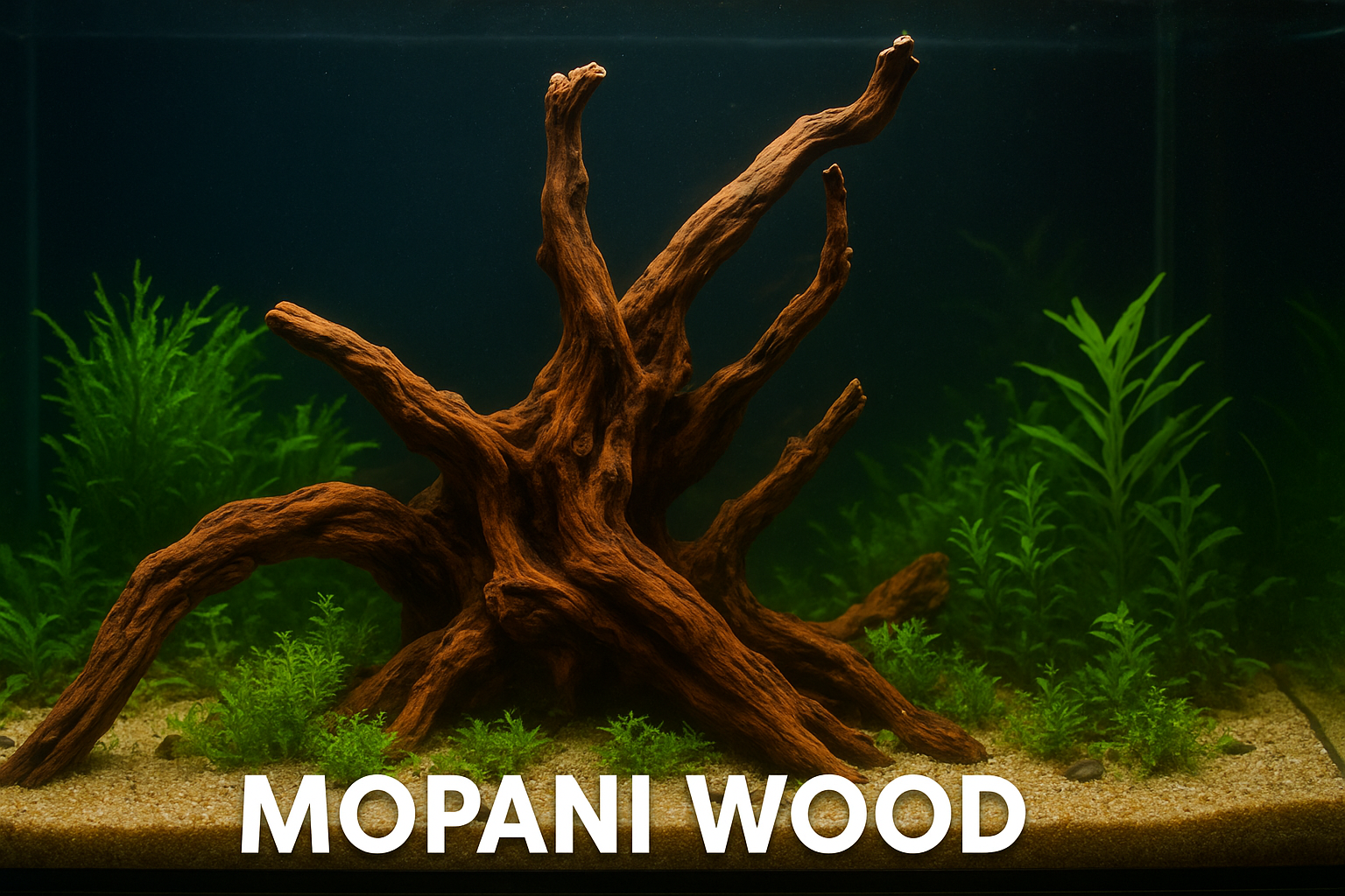 mopani wood aquariums