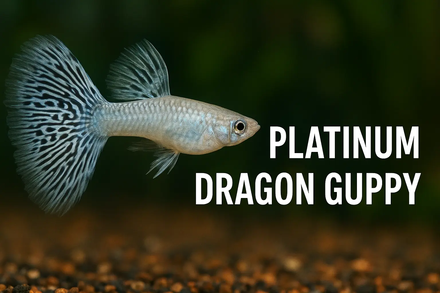 Platinum Dragon Guppy
