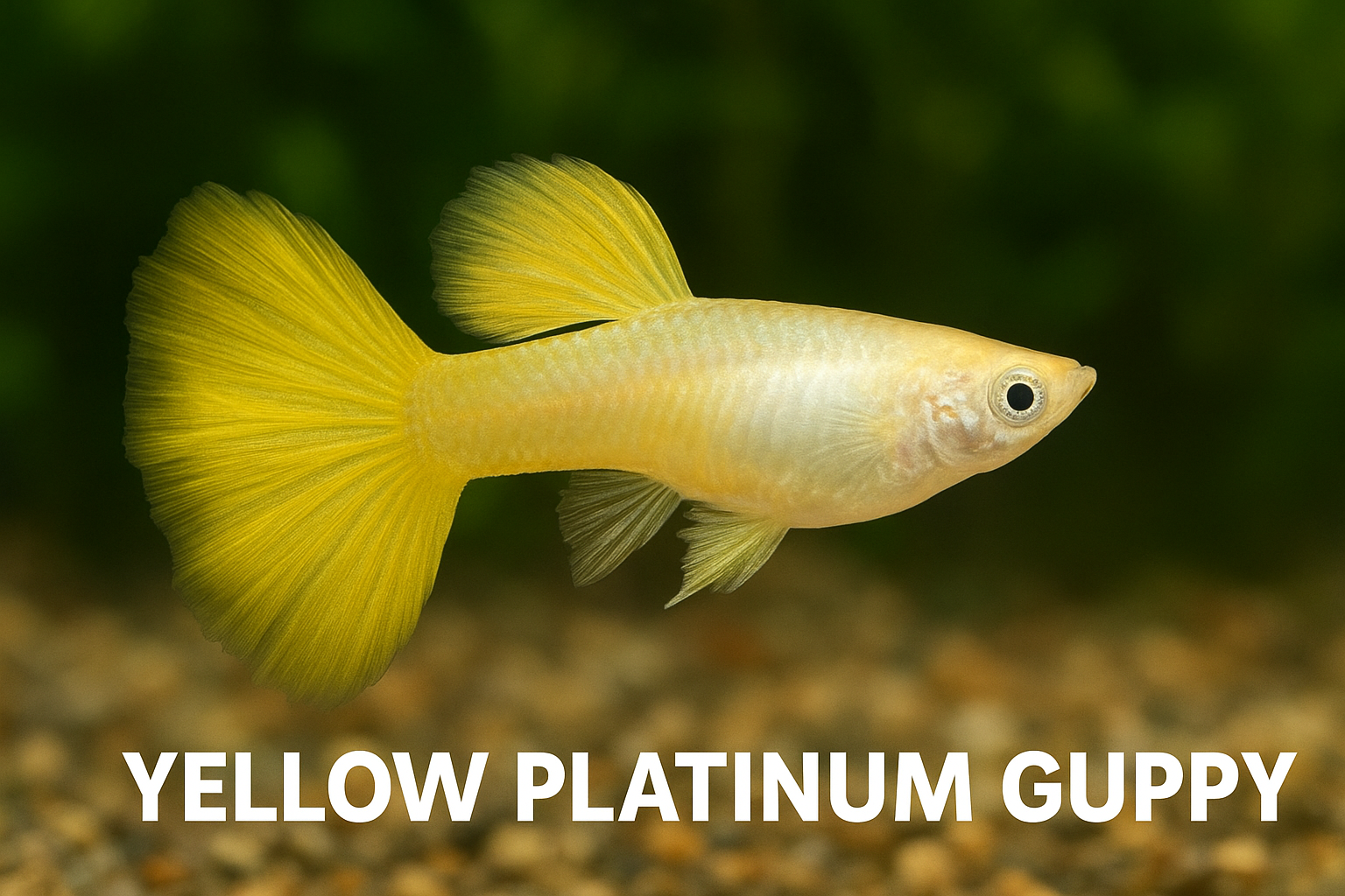 Yellow Platinum Guppy