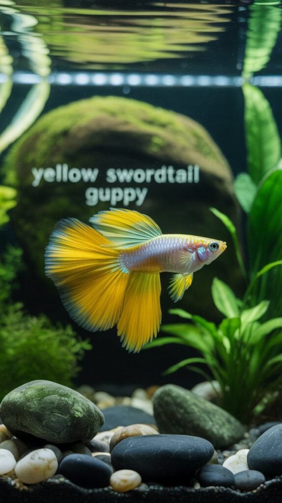 Yellow Swordtail Guppy