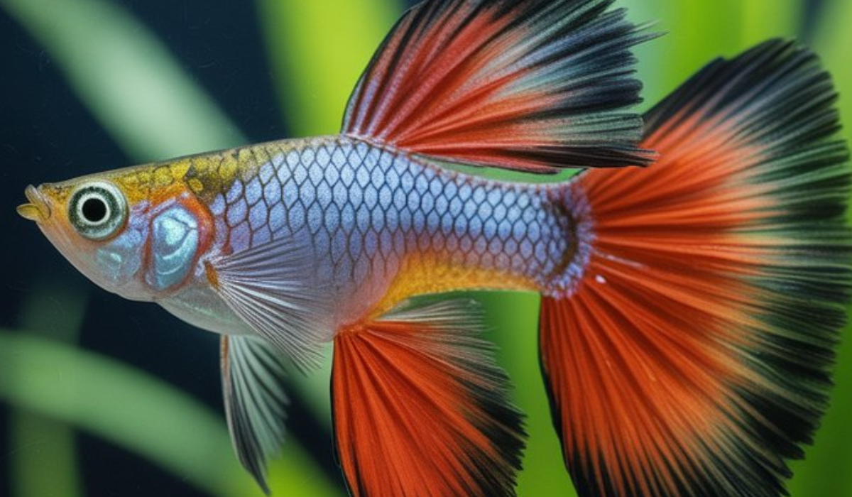 Red Swordtail Guppy