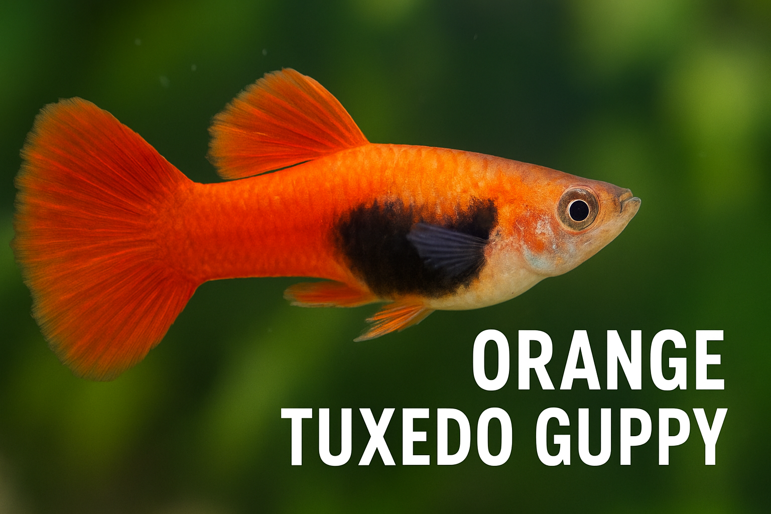 Orange Tuxedo Guppy