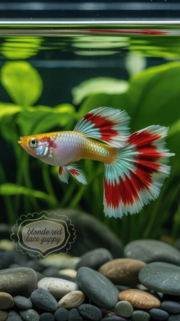Blonde Red Lace Guppy