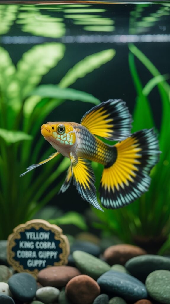 Yellow King Cobra Guppy