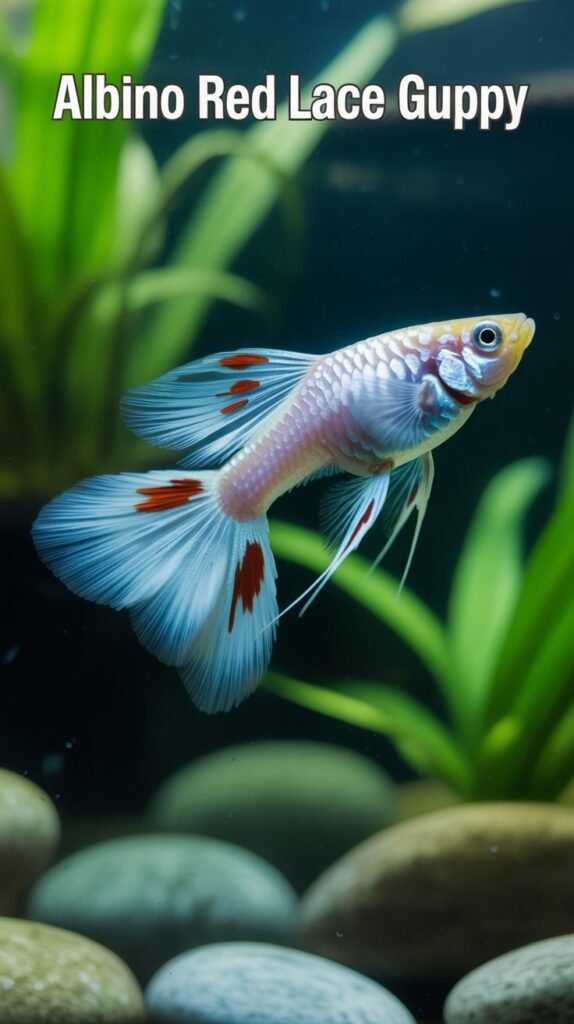 Albino Red Lace Guppy