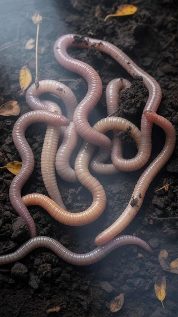 Live White Worms