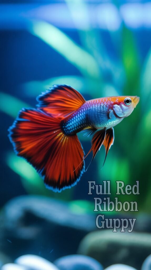 Full Red Ribbon Guppy