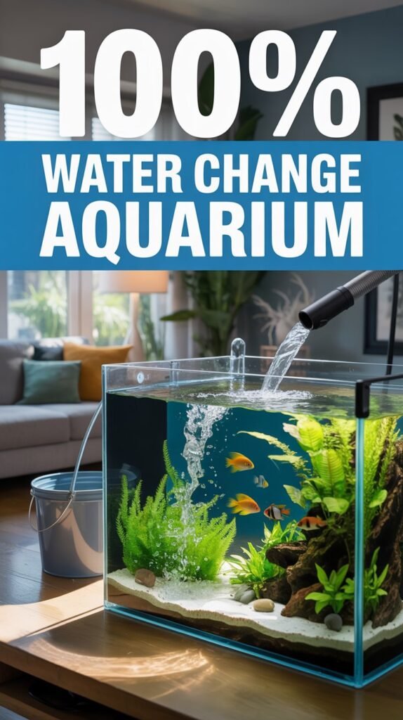 100% water change aquarium