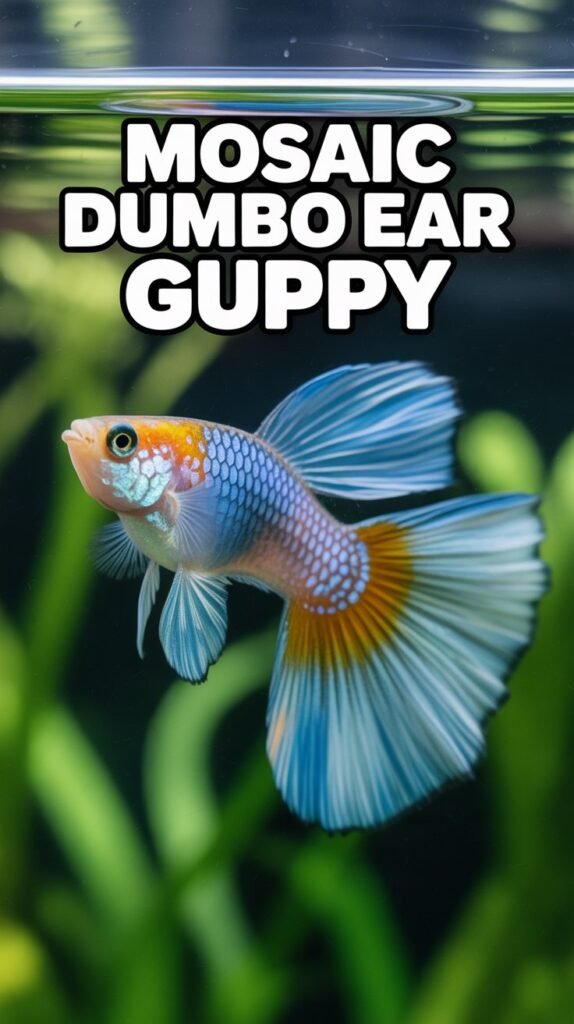 Mosaic Dumbo Ear Guppy