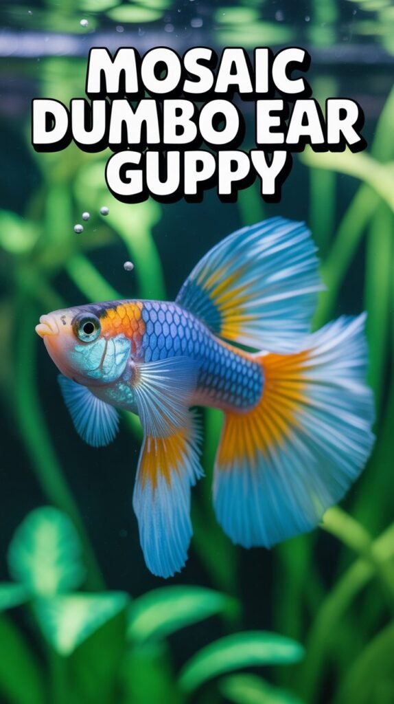 Mosaic Dumbo Ear Guppy