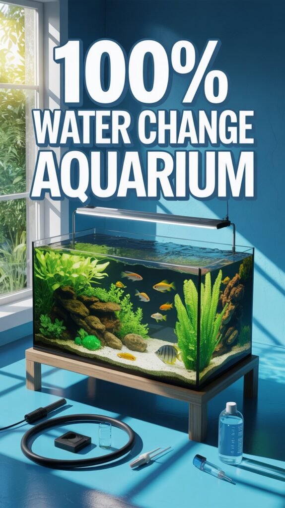 100% water change aquarium