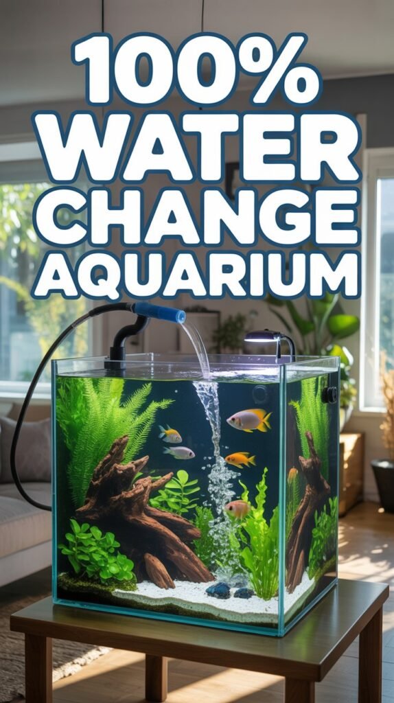 100% water change aquarium