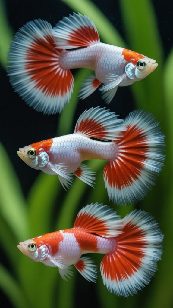 Albino Red Lace Guppy