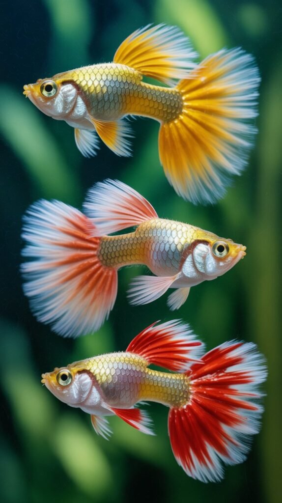 Blonde Red Lace Guppy