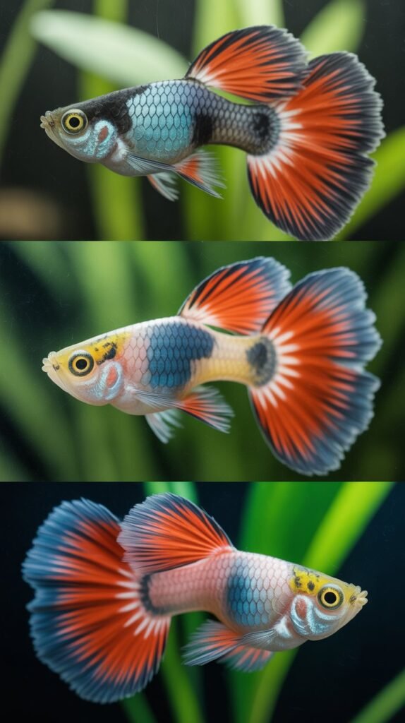 Full Red Ribbon Guppy