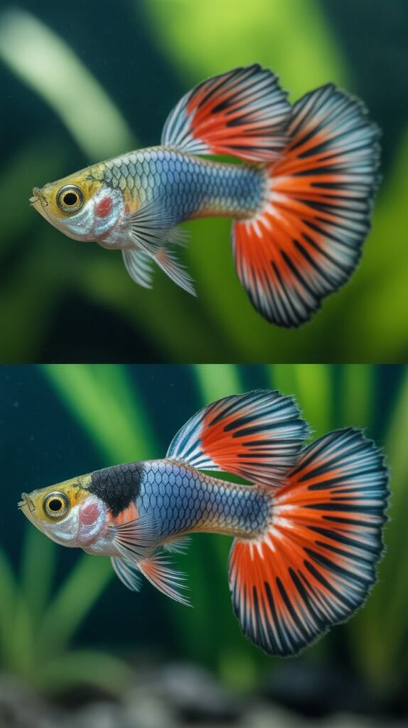 Full Red Ribbon Guppy