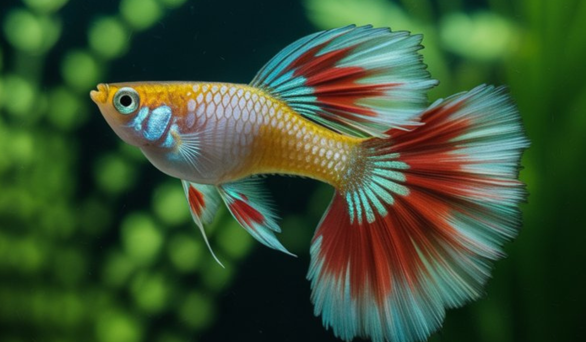 Blonde Red Lace Guppy