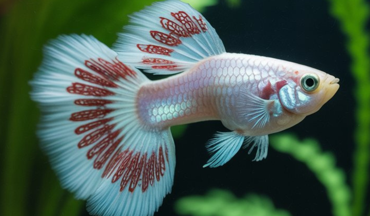 Albino Red Lace Guppy