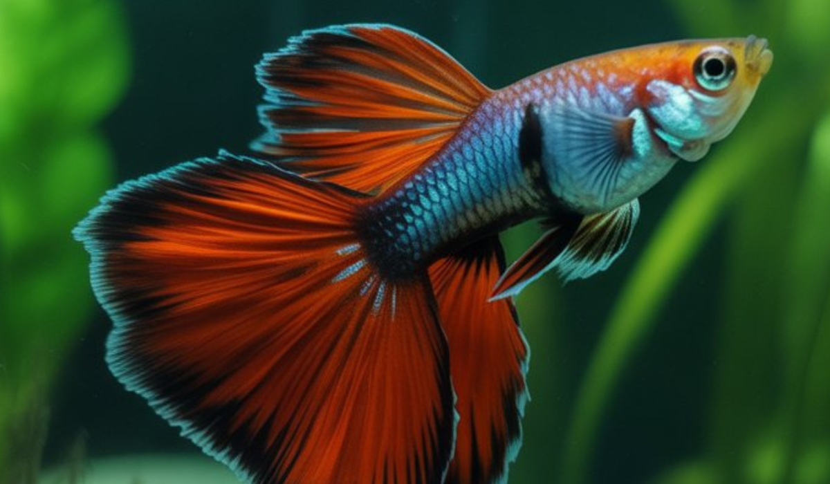 Full Red Ribbon Guppy
