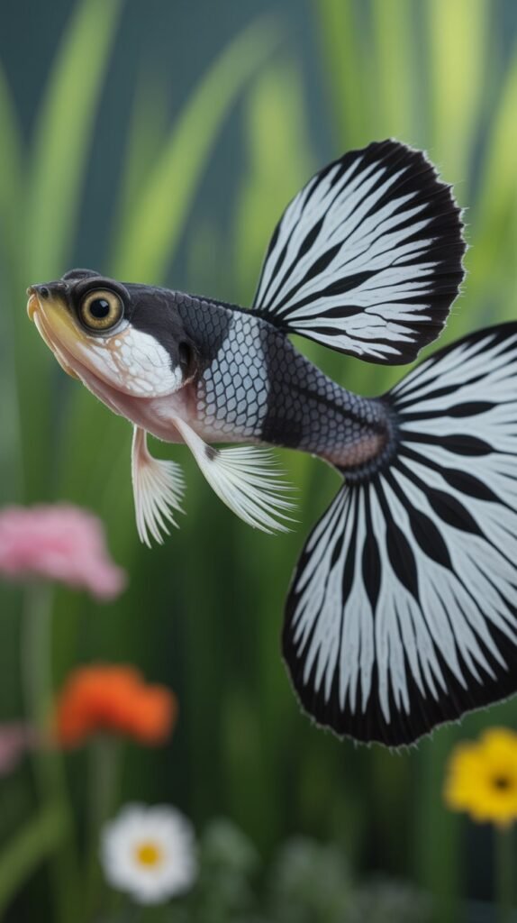 Tuxedo Dragon Guppy