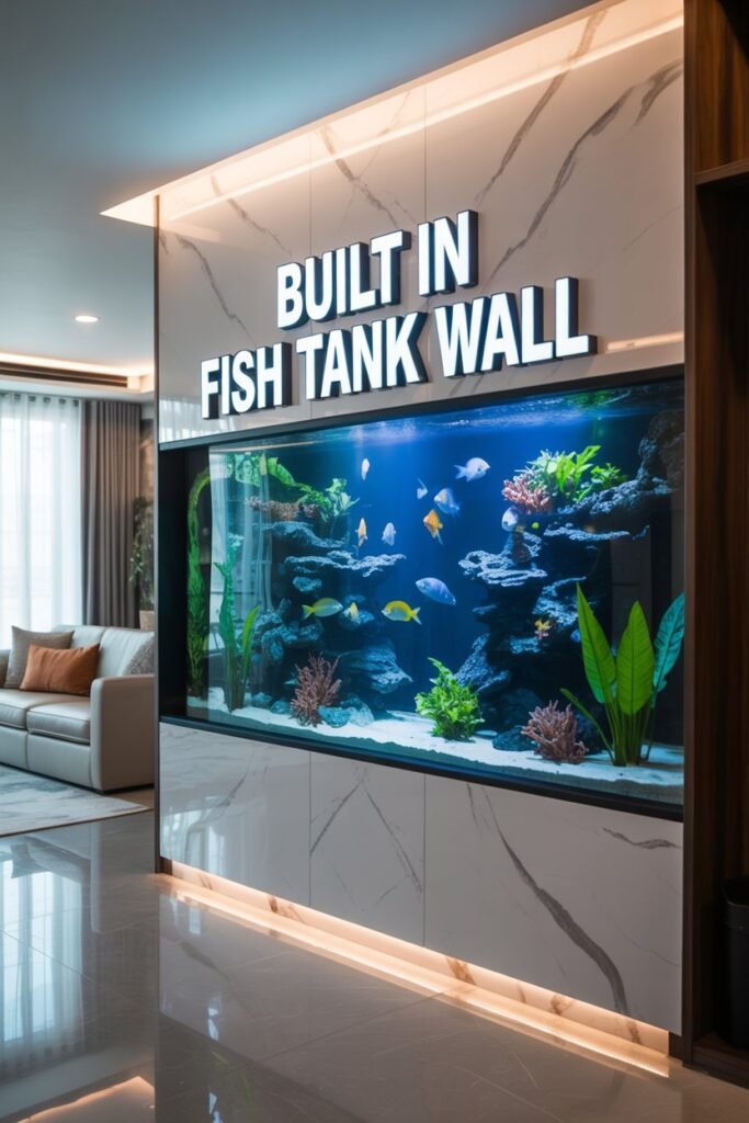 Built In Fish Tank Wall