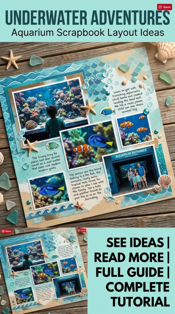 Aquarium Scrapbook Layout
