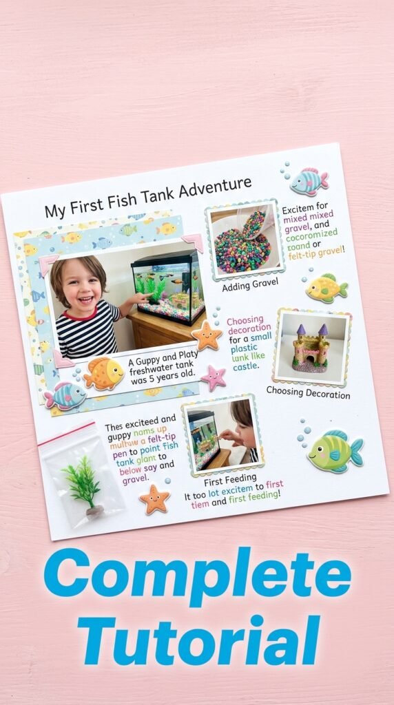 Aquarium Scrapbook Layout