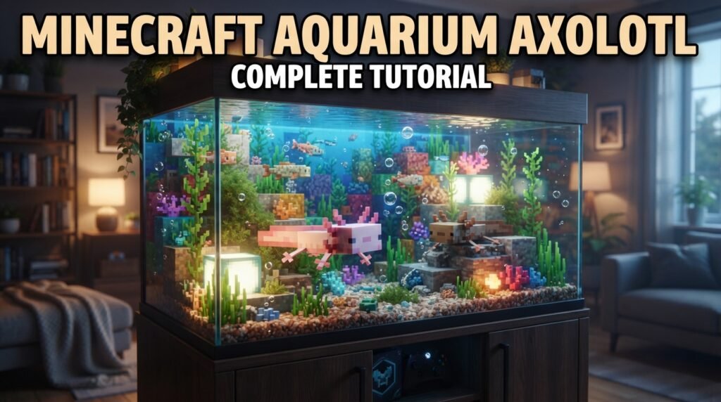 minecraft aquarium axolotl