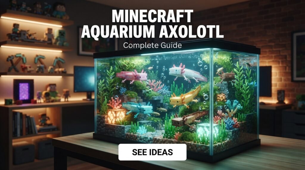 minecraft aquarium axolotl