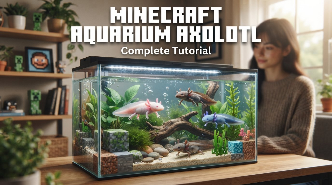 minecraft aquarium axolotl