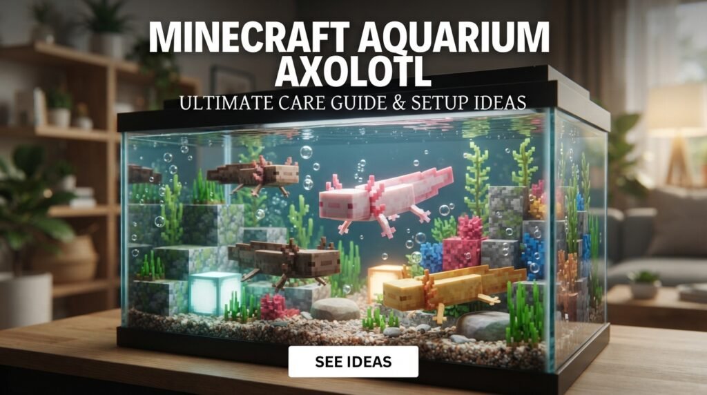 minecraft aquarium axolotl