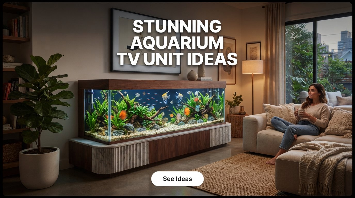 TV Unit With Aquarium Design
