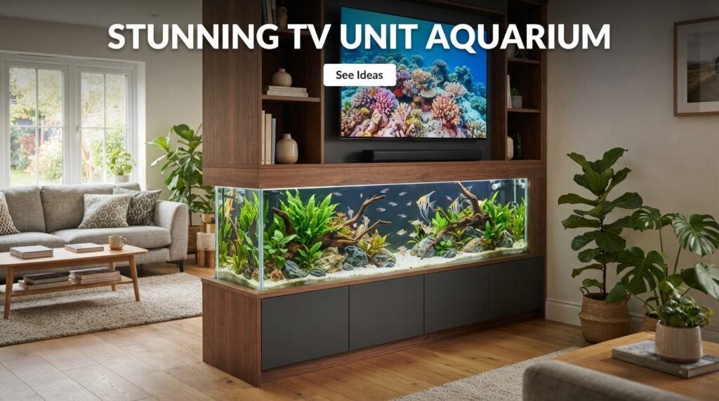 TV Unit With Aquarium Design