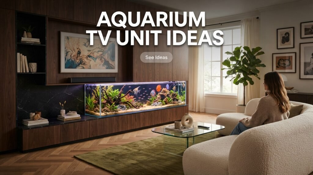 TV Unit With Aquarium Design