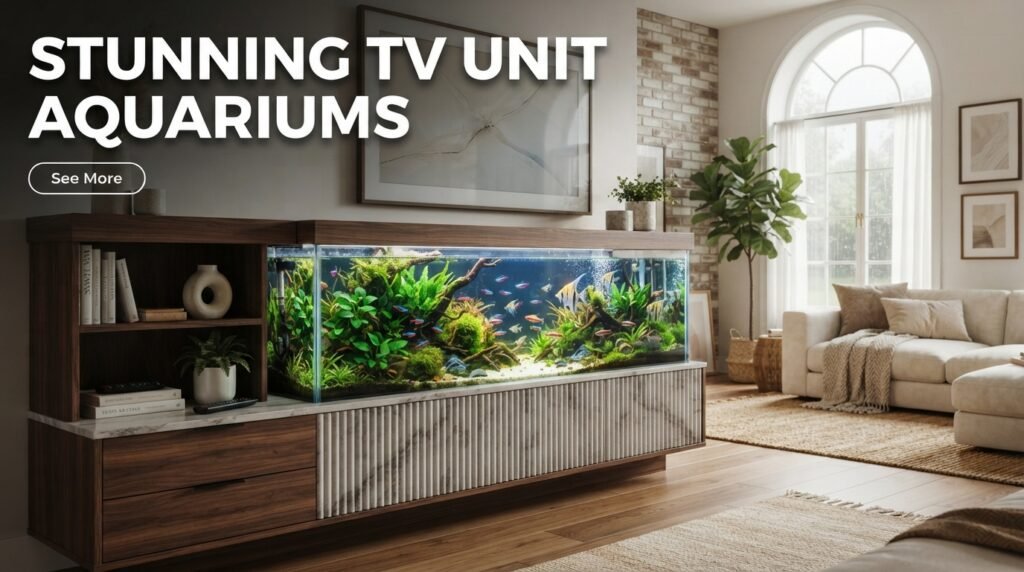 TV Unit With Aquarium Design